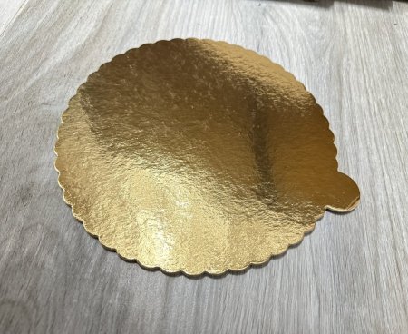 قاعدة كيك ذهبي قطر 22 سم سمك 2 ملم